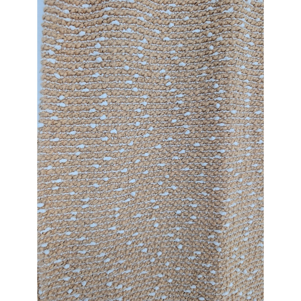 Sabo Khaki‎ White Slub Knit Boucle Midi Skirt XS Neutral Resort Chic Lounge - Picture 3 of 9